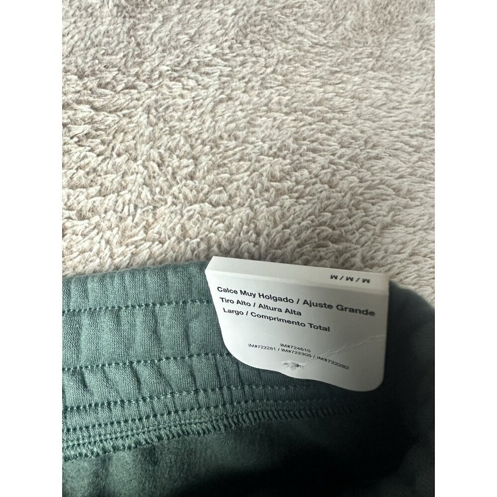 NIKE Sportswear Phoenix Fleece High-Waisted Oversized Pants Size M Green New - Picture 10 of 15